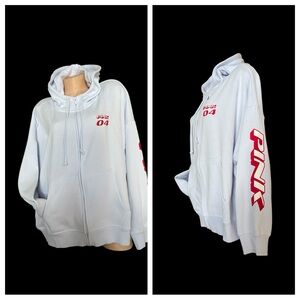 Pink Victoria’s Secret full zip hooded sweater xxl New with tags